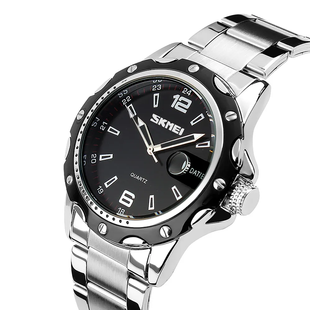 [0992SBK] SKMEI 0992 (Black Stainless Steel)
