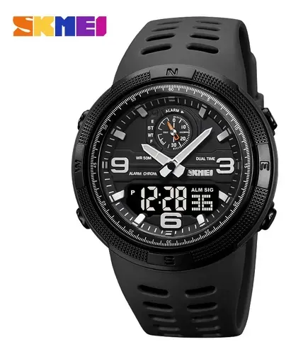 [1655BKBK] SKMEI 1655 black-black